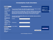 Tablet Screenshot of exhortation.christadelphianresources.com